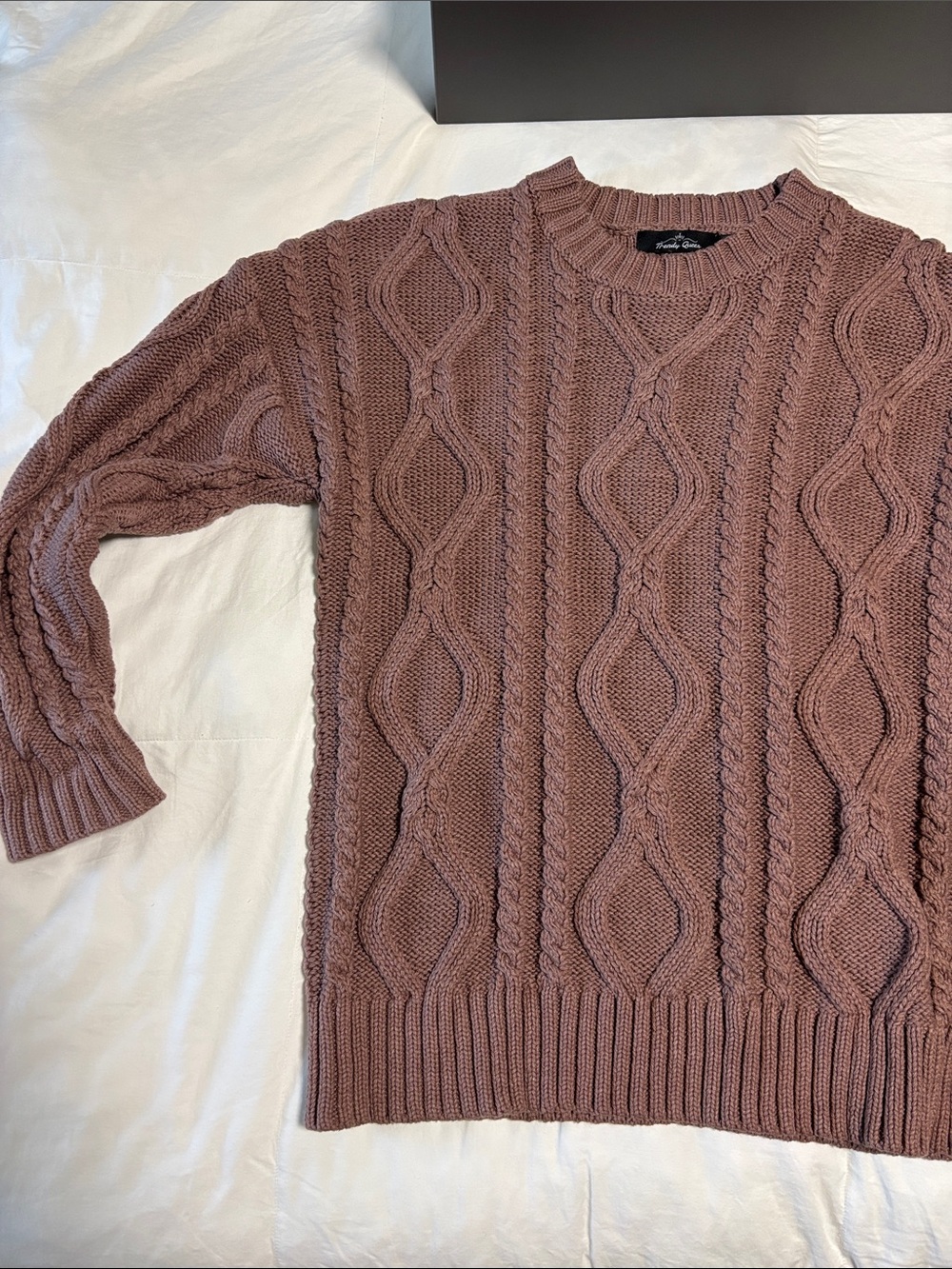 Mauve Cable Knit Sweater